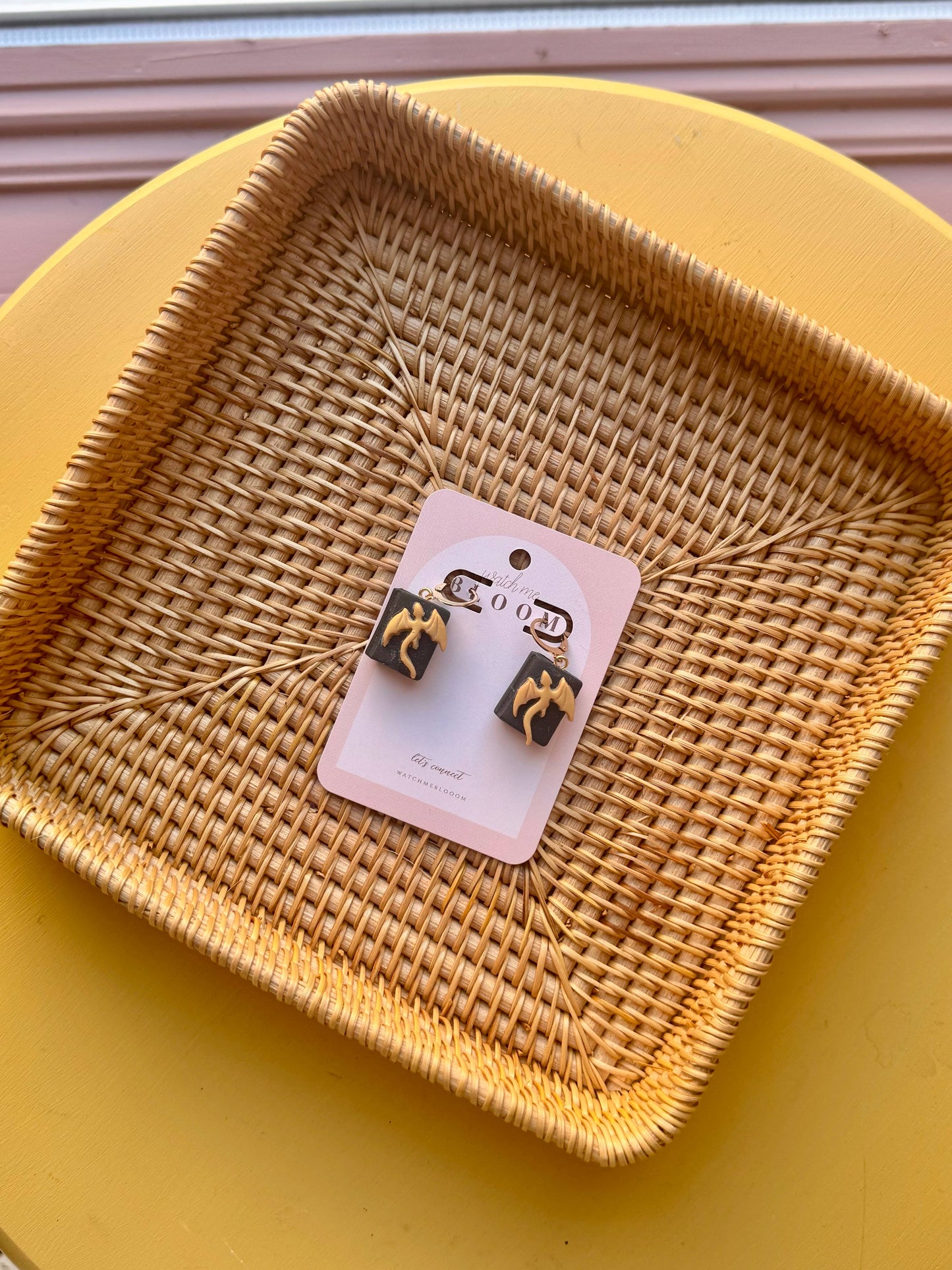 Fantasy Book Inspired Dragon Book Dangles | Polymer Clay