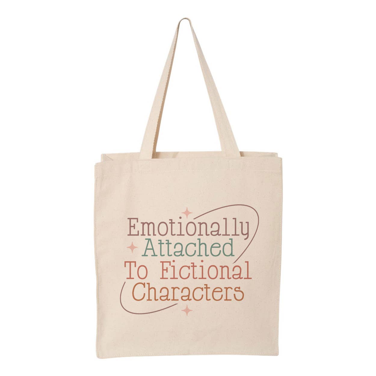 Attached To Fictional Characters Tote Bag: Natural