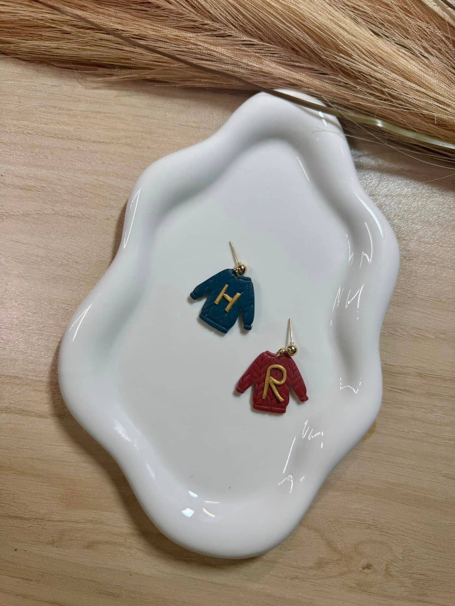 Harry and Ron Sweaters | Polymer Clay Earrings | HP Inspired
