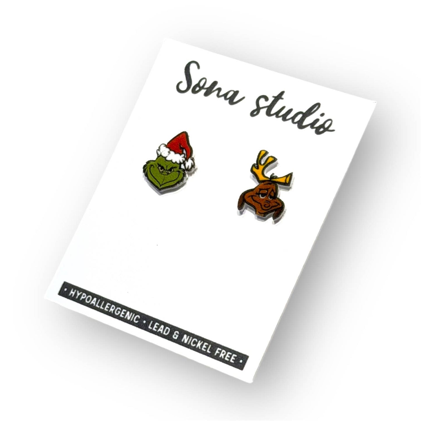 Mean One Christmas Earrings