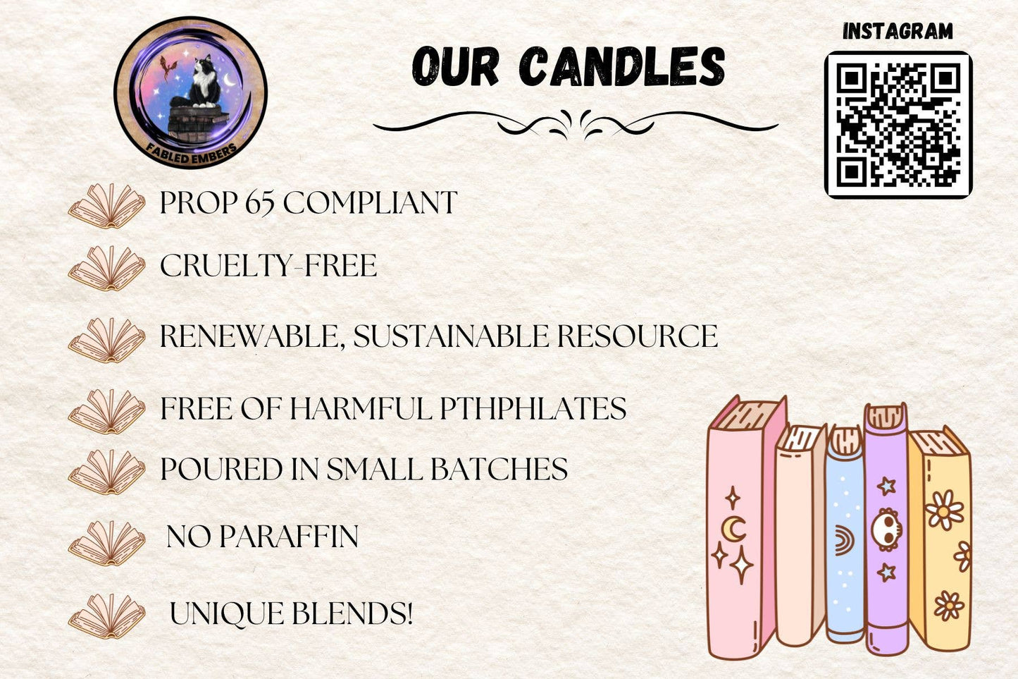 CURSEBREAKER book lovers candle: Just the Candle + Lid