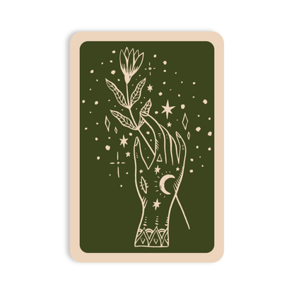 Moon Woman Magic Flower High Quality Vinyl Sticker