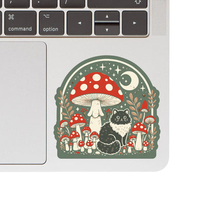 Moon Mushroom Kitty Cat High Quality Vinyl Sticker