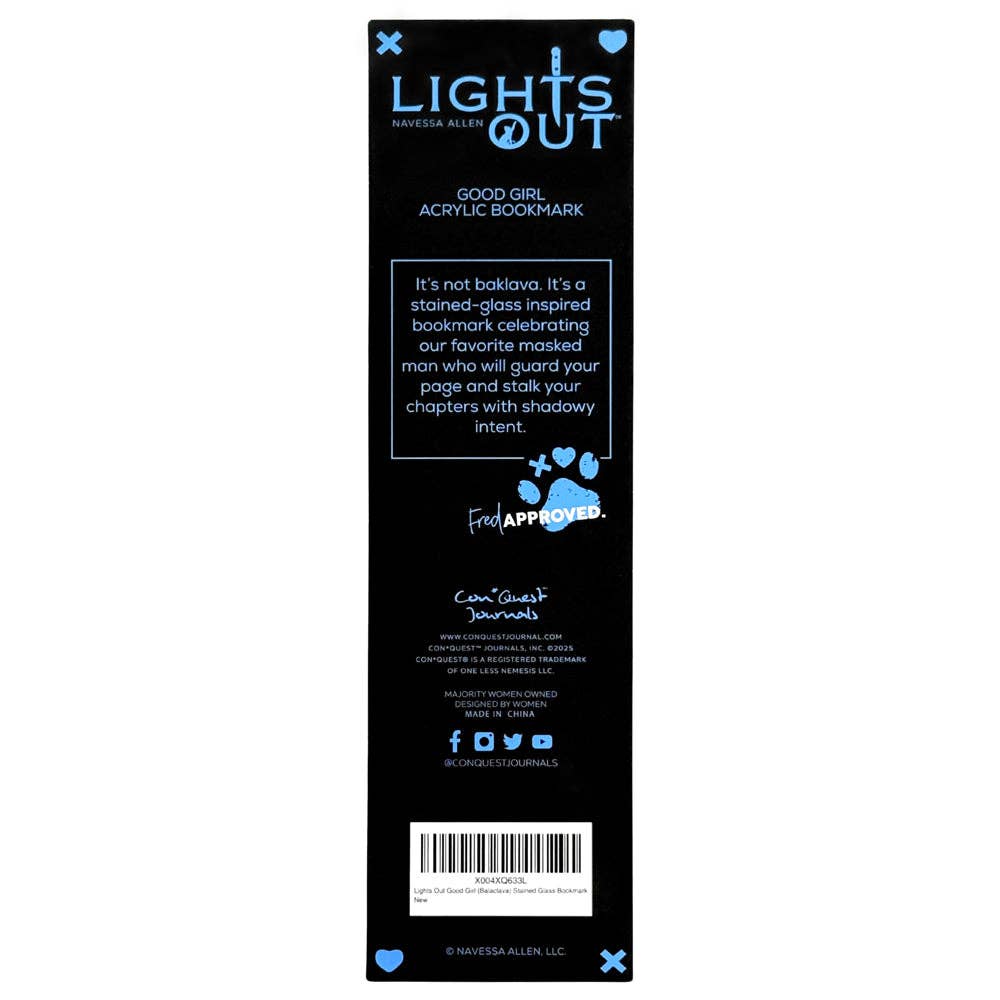 Lights Out: Good Girl Transparent Acrylic Bookmark