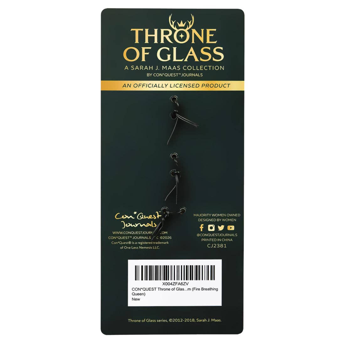 Throne of Glass: Fire Breathing Bitch Queen Bag Charm