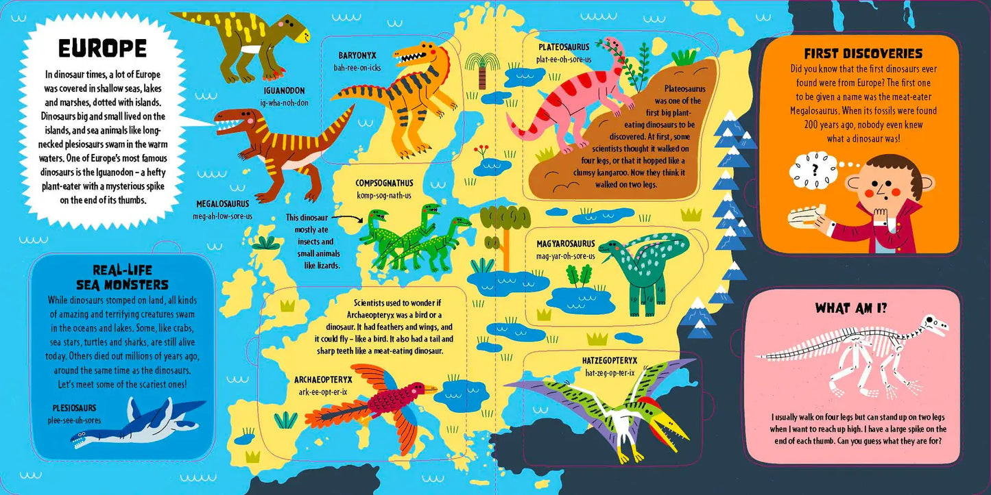 Lonely Planet Kids My First Lift-the-Flap Dinosaur Atlas: Contains Over 50 Flaps to Lift by Lonely Planet