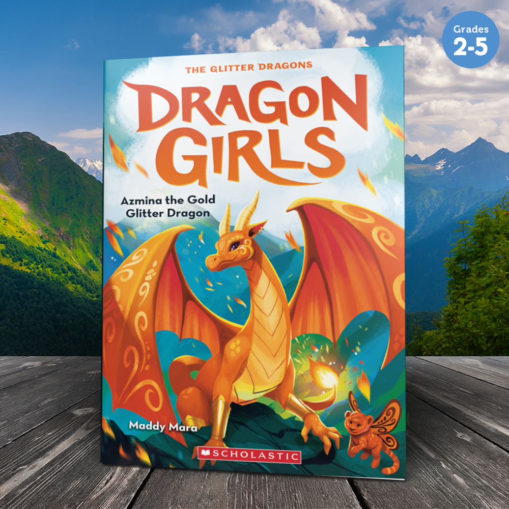 Azmina the Gold Glitter Dragon (Dragon Girls #1) by Maddy Mara