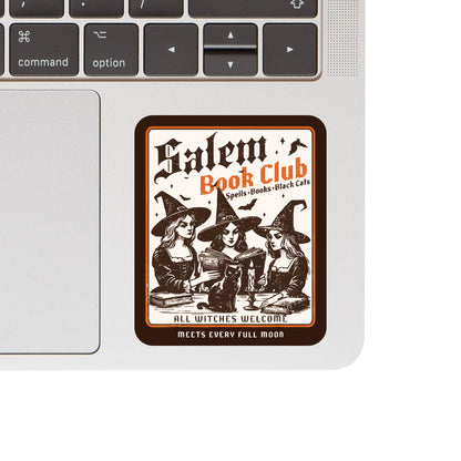 Spooky Salem Book Witch Read High Quality Vinyl Stick