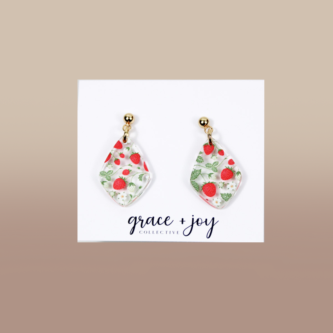 Strawberry Dangle Earrings