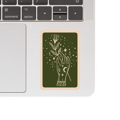 Moon Woman Magic Flower High Quality Vinyl Sticker