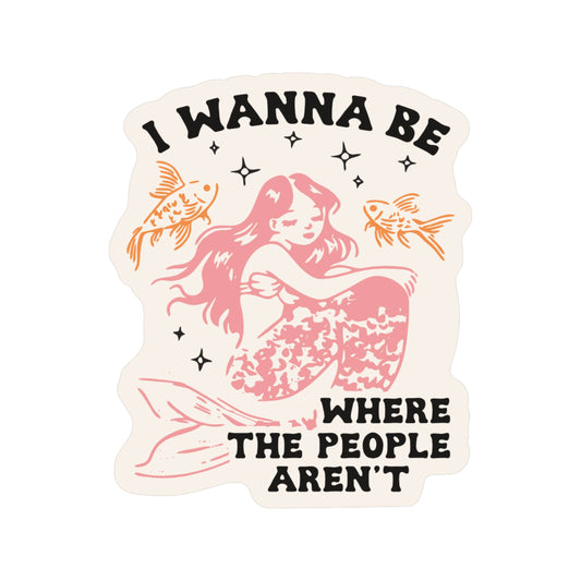 Introvert Mermaid Personality High Quality Vinyl Sticker