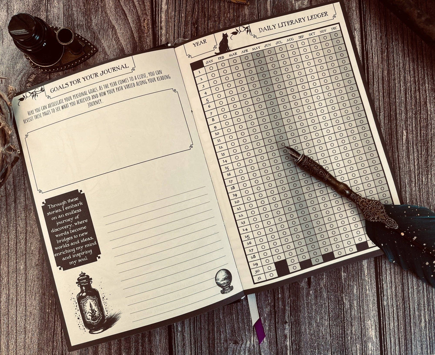 Waiting for the Night Reading Journal (Original Artwork)