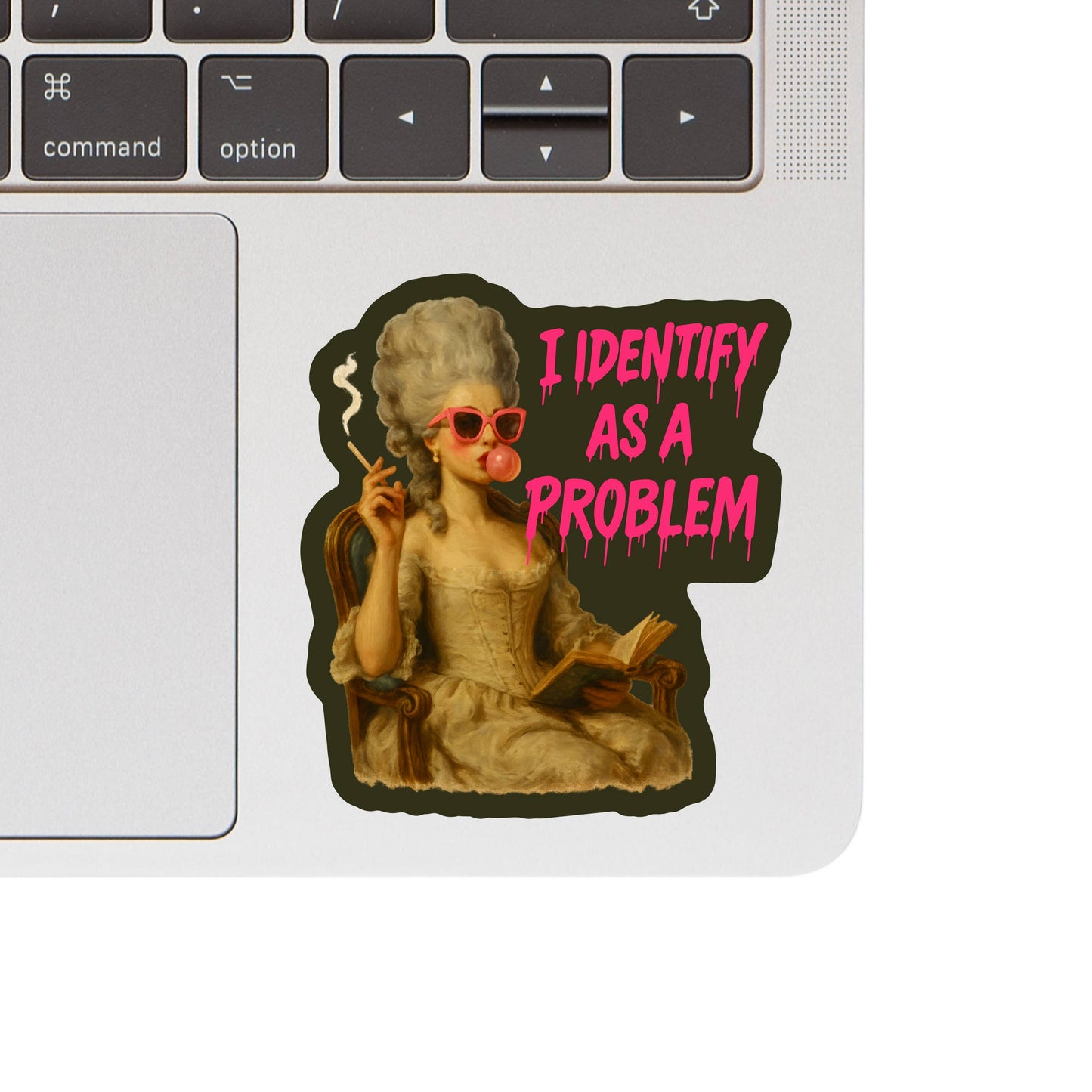 I Identify As A Problem Humor High Quality Vinyl Sticker