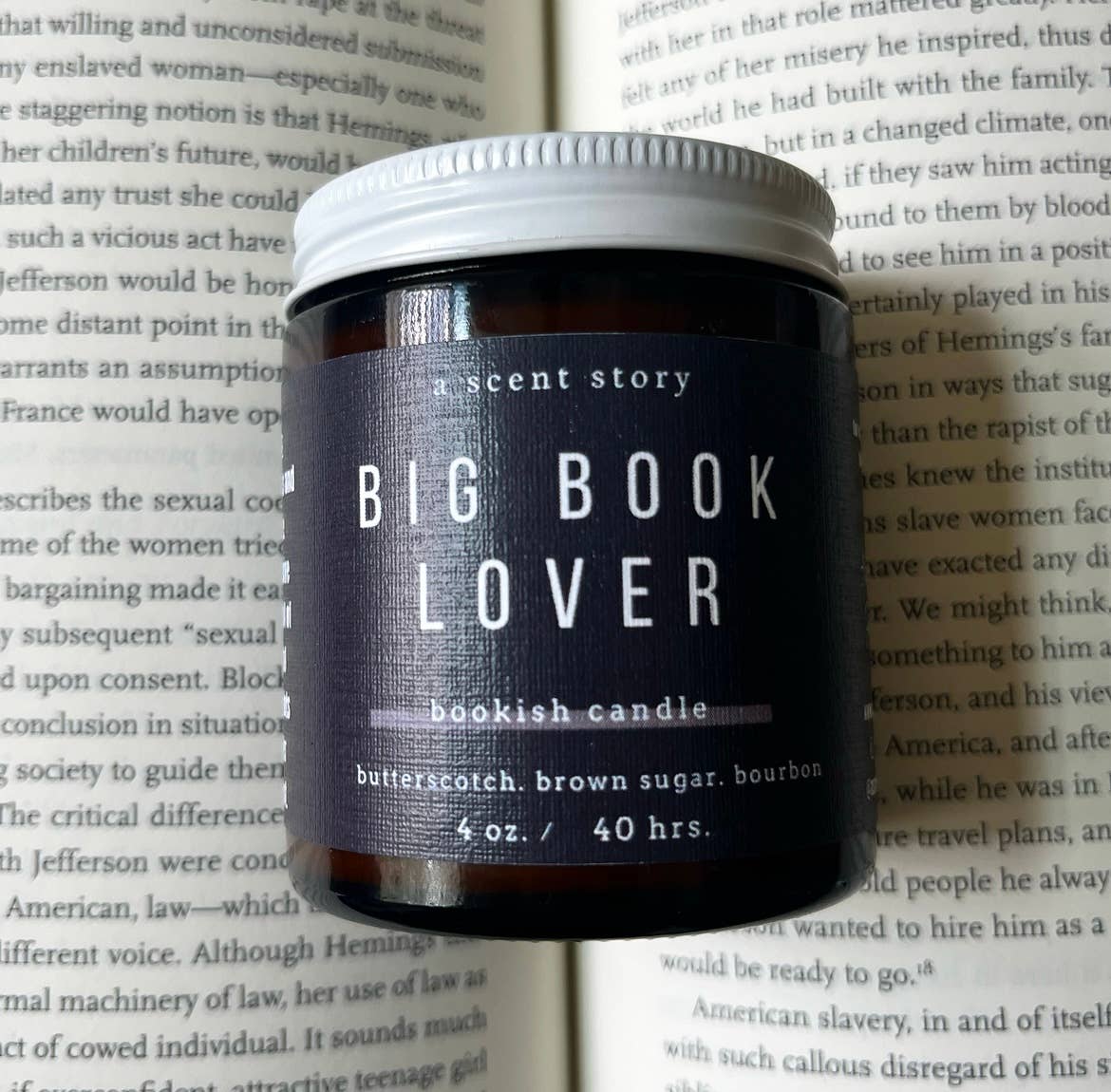 Big Book Lover | Bookish Candle | Soy Wax, 4 oz: 4 oz