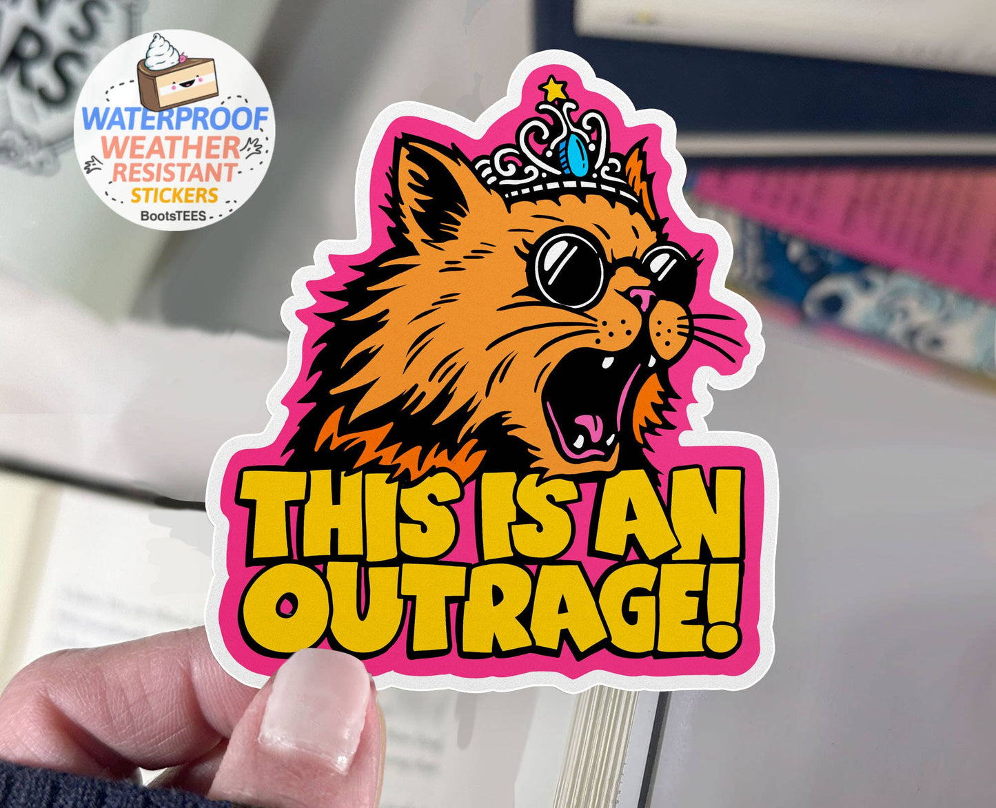 Dungeon Crawler Carl Stickers 3" Princess Donut Quote Decals: This is an Outrage Stickers
