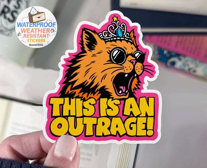 Dungeon Crawler Carl Stickers 3" Princess Donut Quote Decals: This is an Outrage Stickers