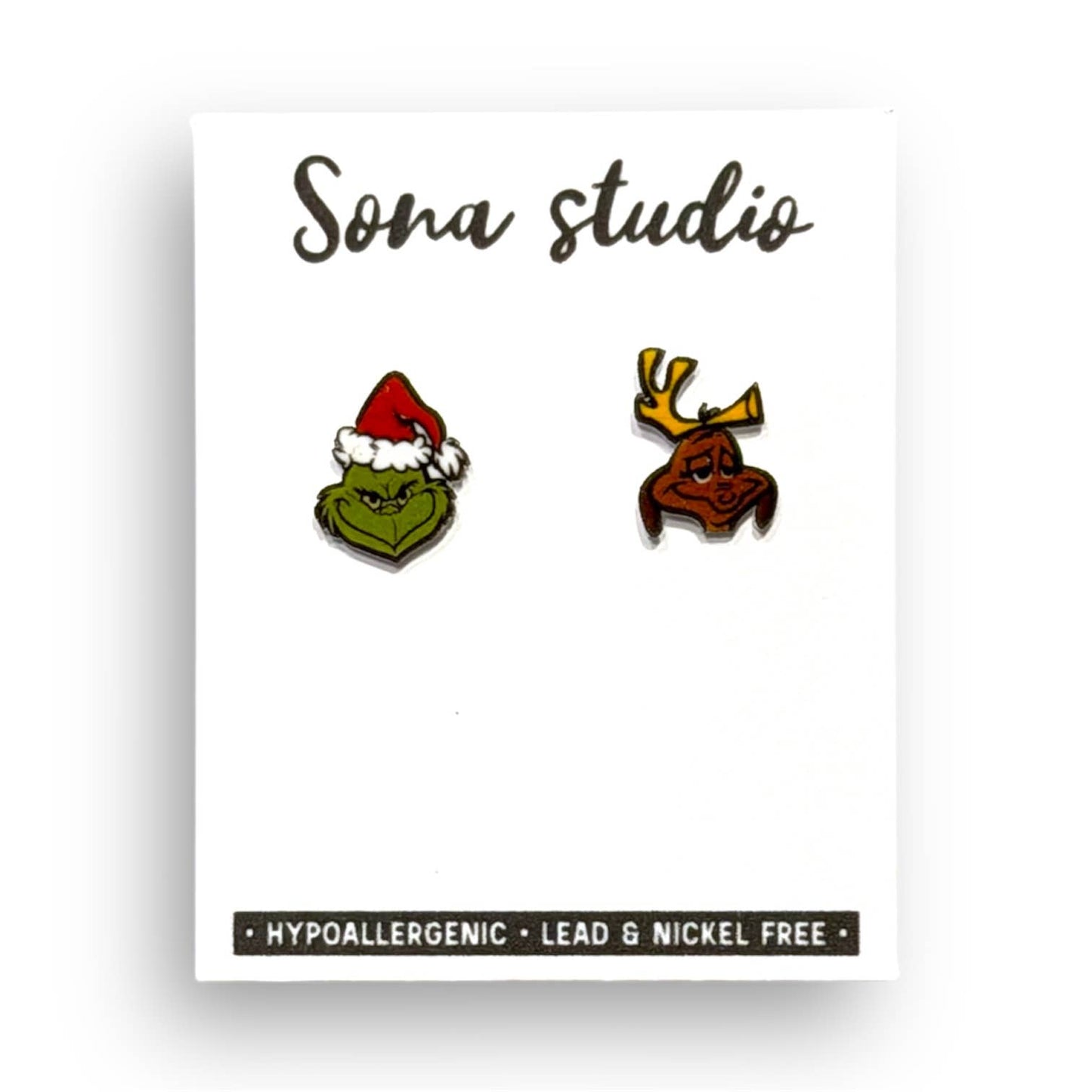 Mean One Christmas Earrings