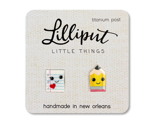 Paper and Pencil Earrings // Teacher Gift // Back to School