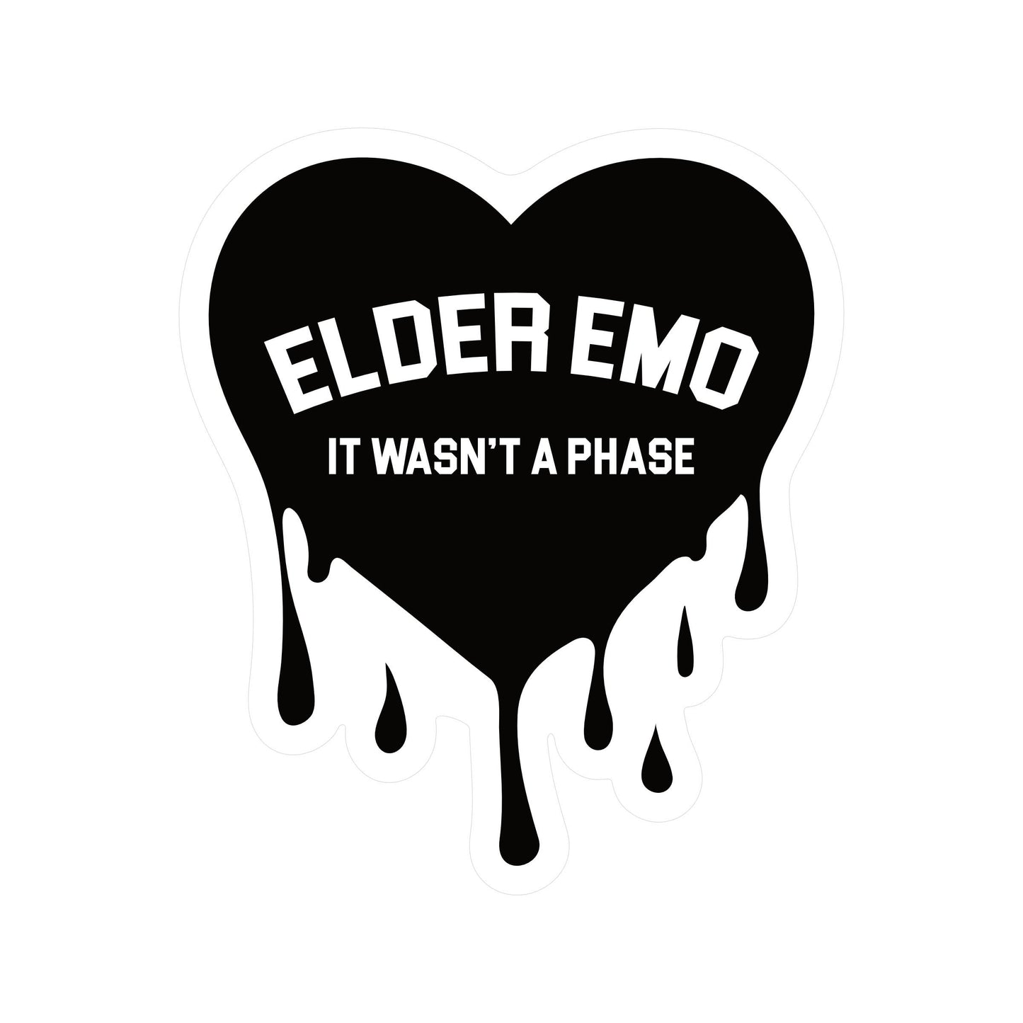 Elder Emo Gen X Millennial Music High Quality  Vinyl Sticker