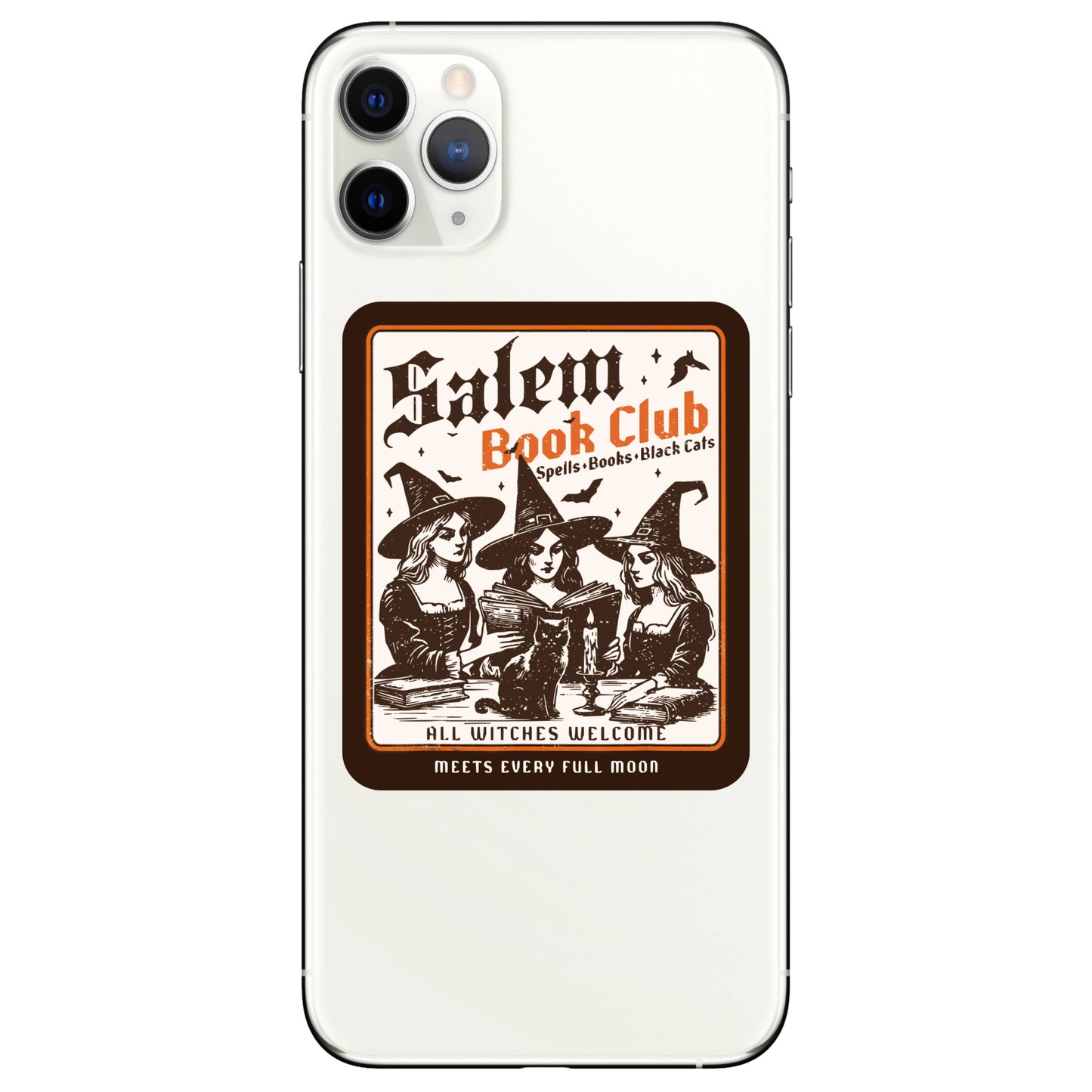 Spooky Salem Book Witch Read High Quality Vinyl Stick