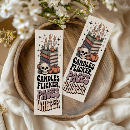 Halloween Bookmarks: Candles Flicker