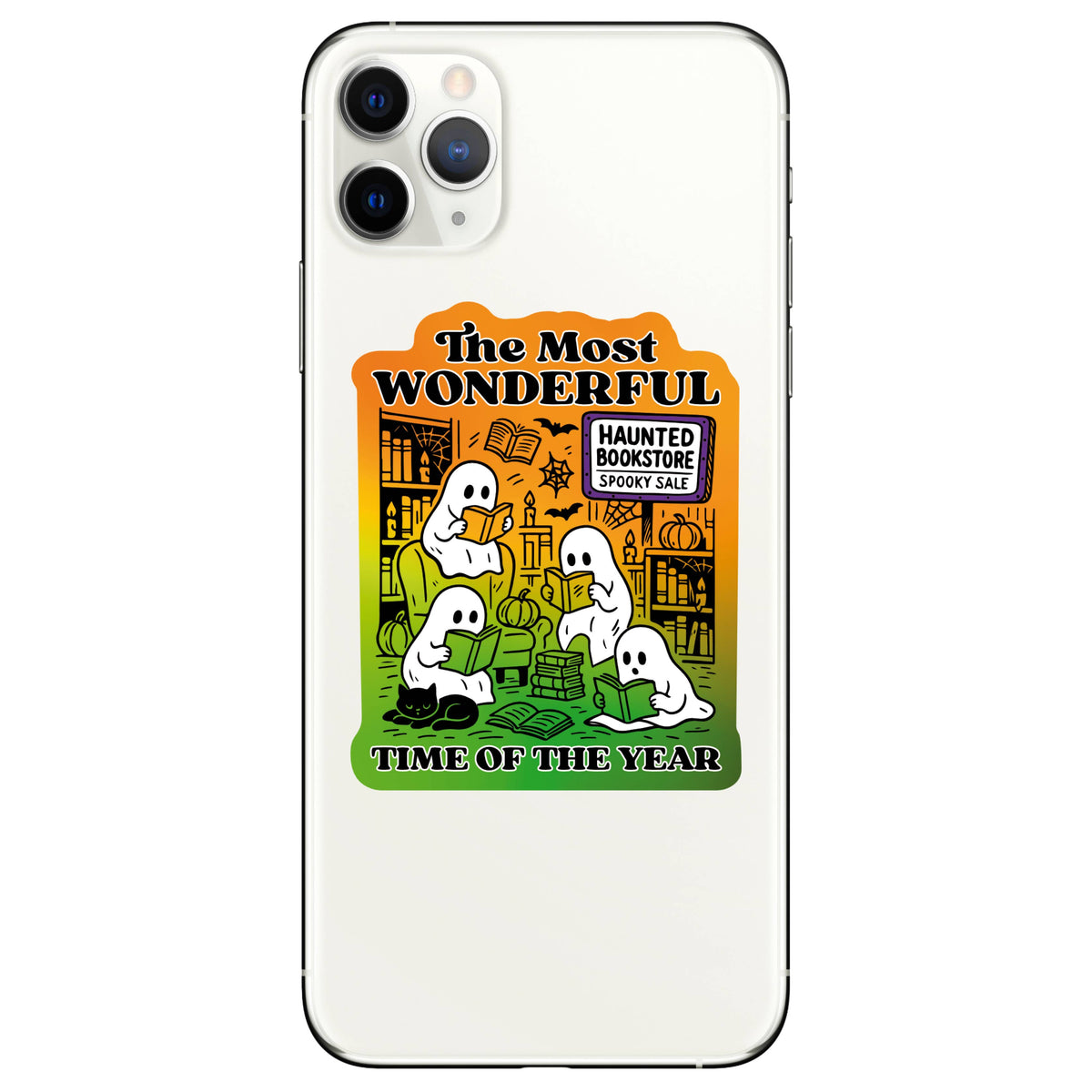 Halloween Haunted Bookstore High Quality Vinyl Sticker