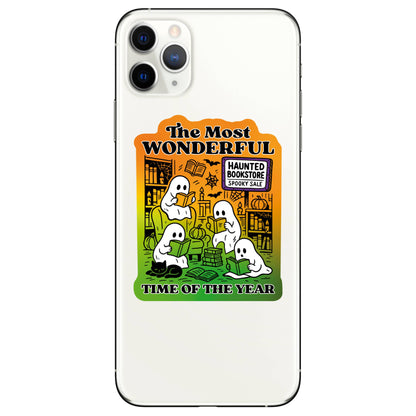 Halloween Haunted Bookstore High Quality Vinyl Sticker