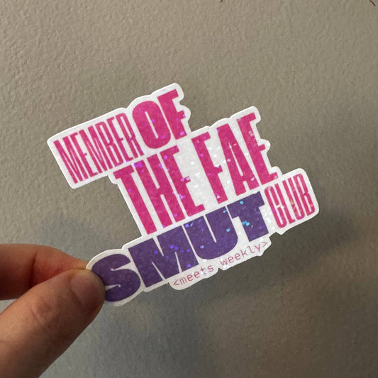 Fae Smut Club Sticker – Glitter Kindle Sticker