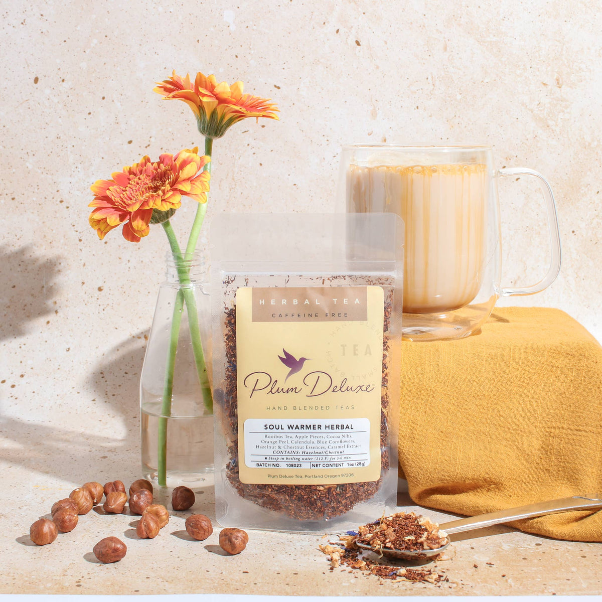 Soul Warmer Herbal Loose Leaf Tea Chestnut Nutty Caramel: 1 oz