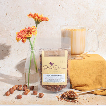 Soul Warmer Herbal Loose Leaf Tea Chestnut Nutty Caramel: 1 oz