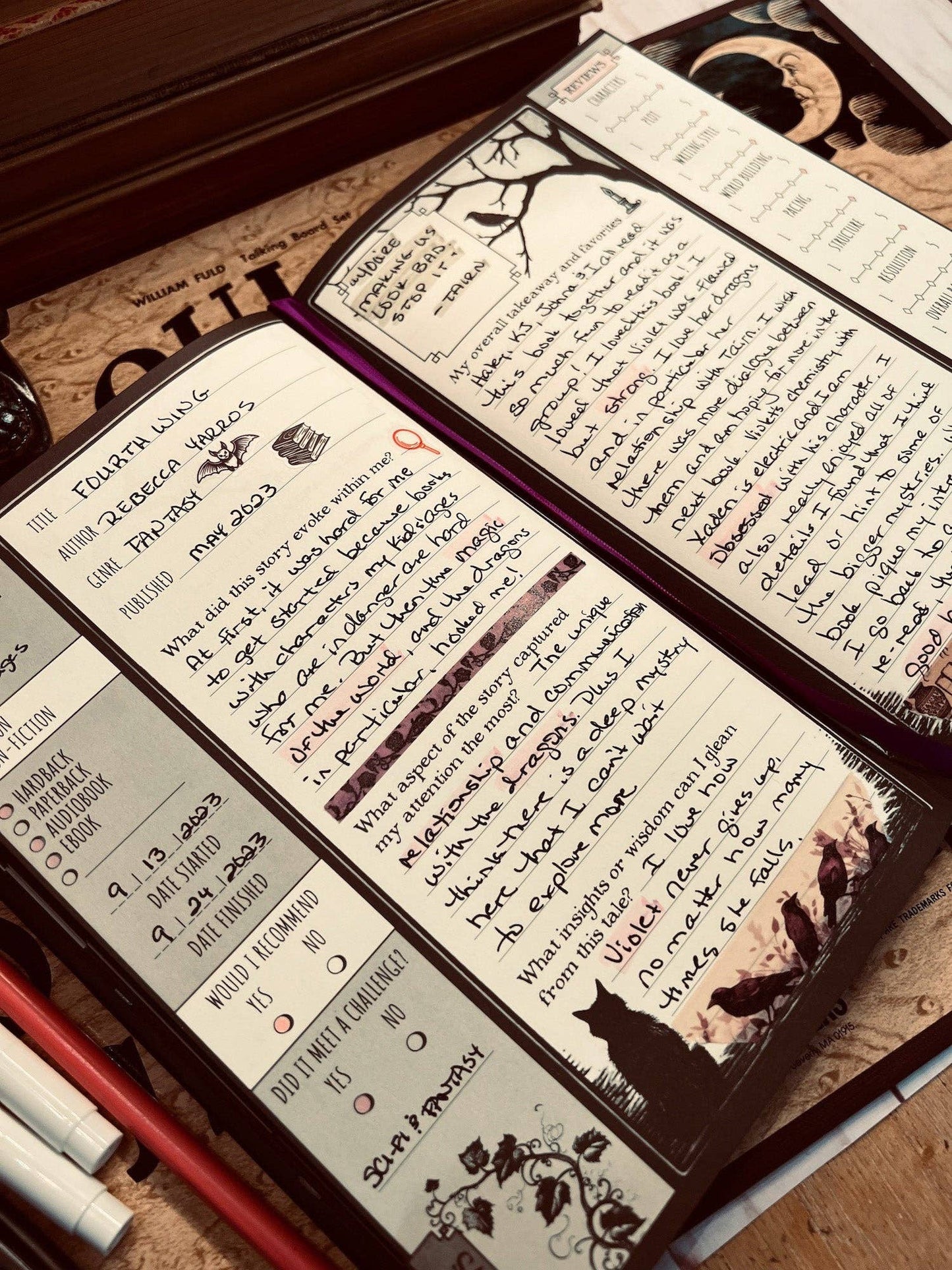 Waiting for the Night Reading Journal (Original Artwork)