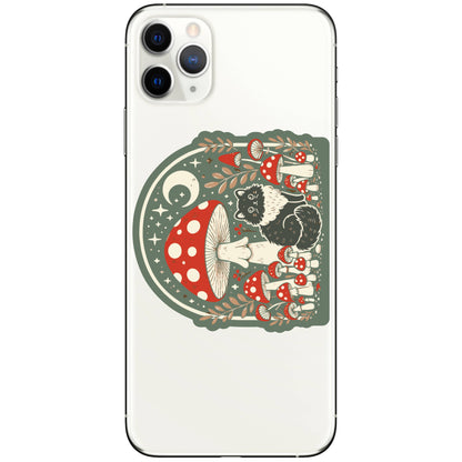 Moon Mushroom Kitty Cat High Quality Vinyl Sticker