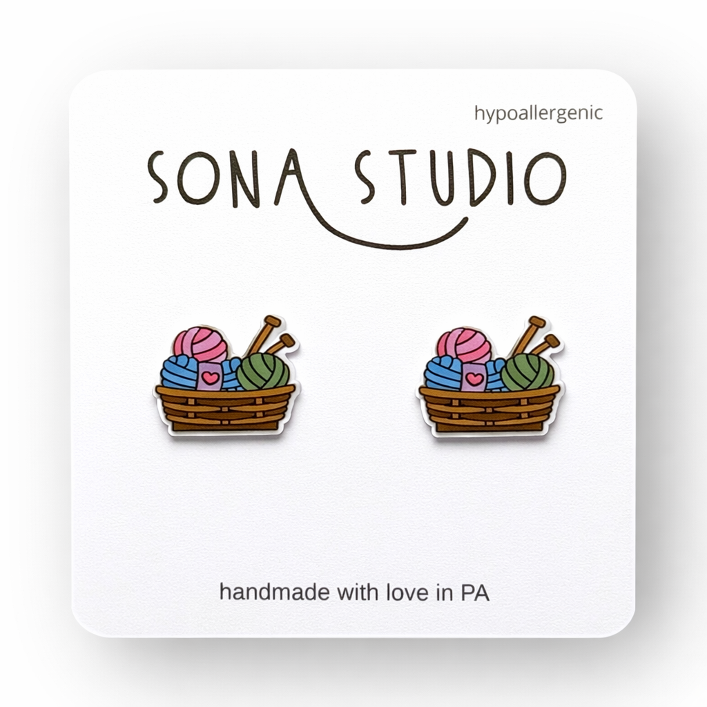 Knit With Love Earrings