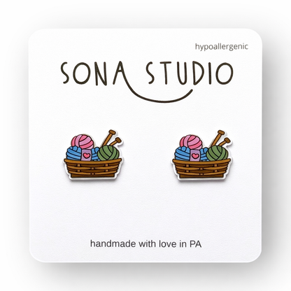 Knit With Love Earrings