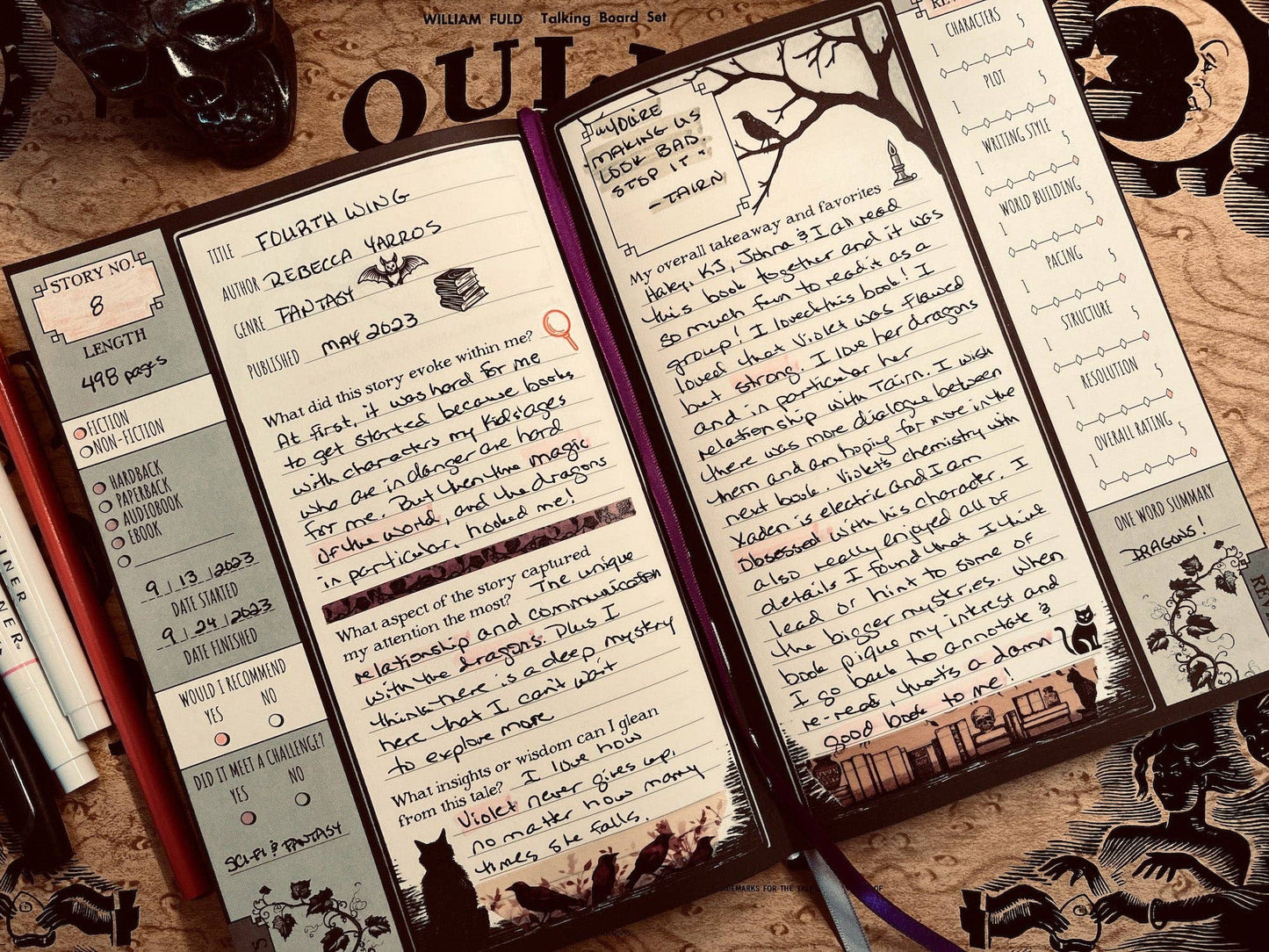 Waiting for the Night Reading Journal (Original Artwork)