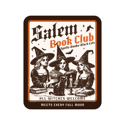 Spooky Salem Book Witch Read High Quality Vinyl Stick