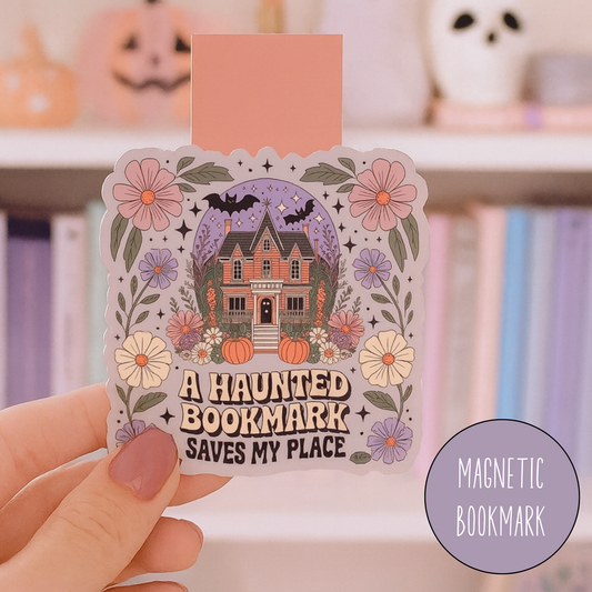 A Haunted Bookmark Saves My Place Magnetic Bookmark