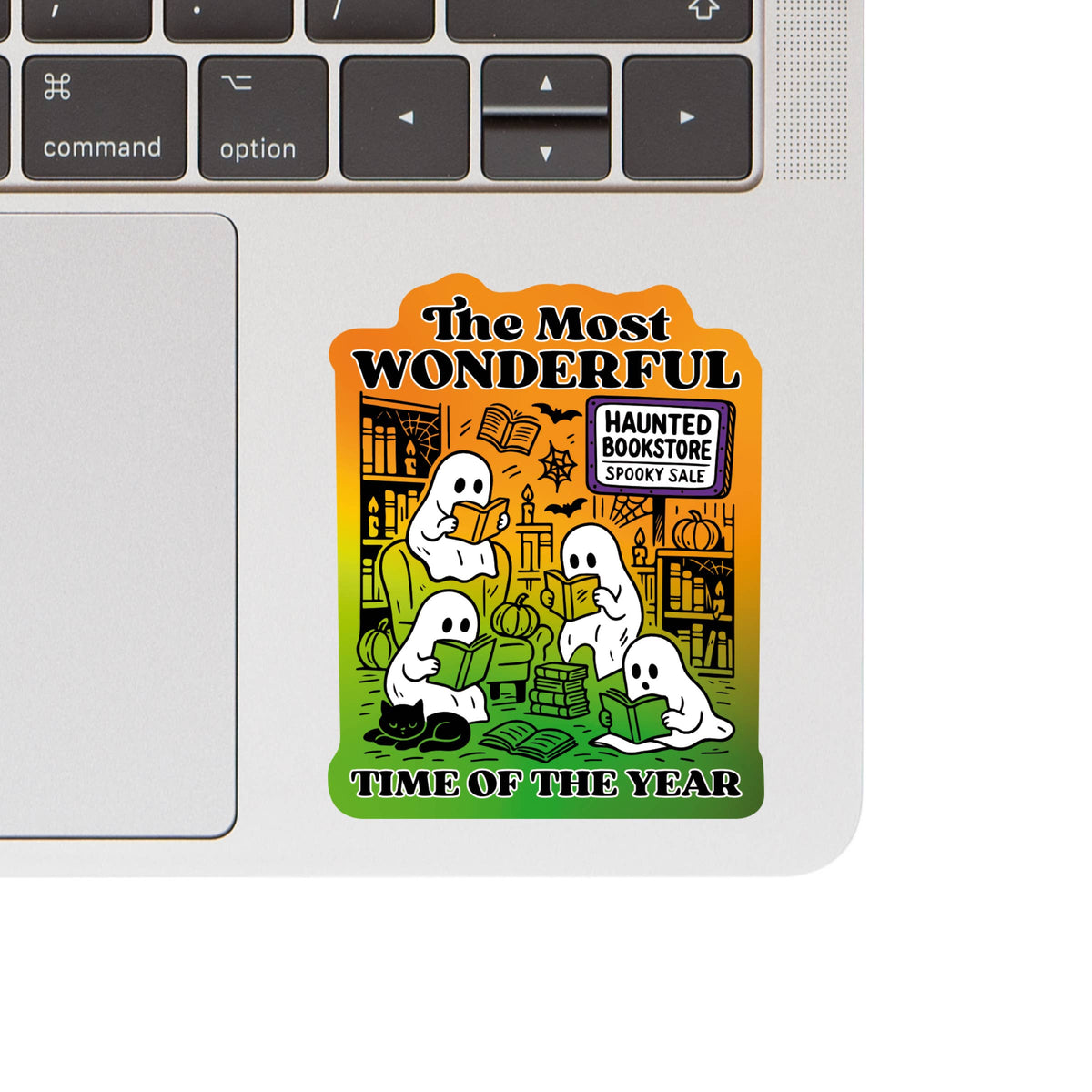 Halloween Haunted Bookstore High Quality Vinyl Sticker