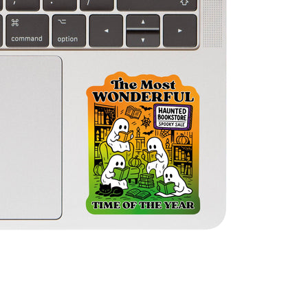 Halloween Haunted Bookstore High Quality Vinyl Sticker