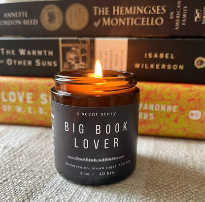 Big Book Lover | Bookish Candle | Soy Wax, 4 oz: 4 oz